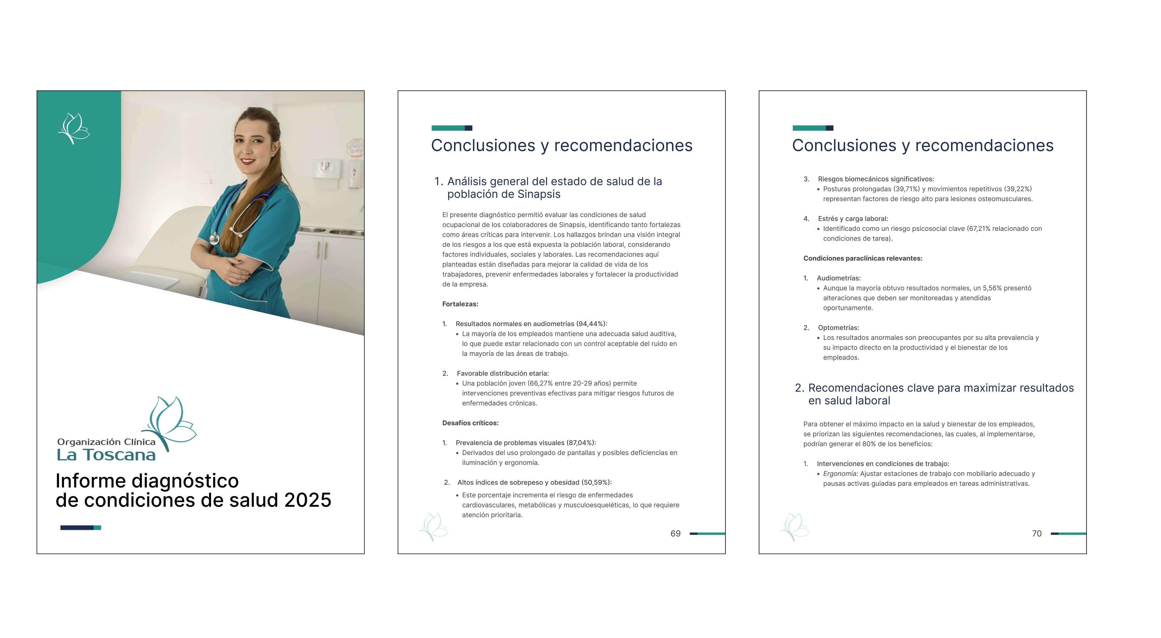 Informe diagnostico de condiciones de salud del sistema integral de salud ocupacional toscana